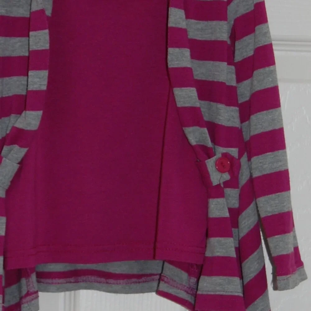 Poof! Shawl Neck Jersey Cotton Top, Girls Size 4T - Picture 5 of 9